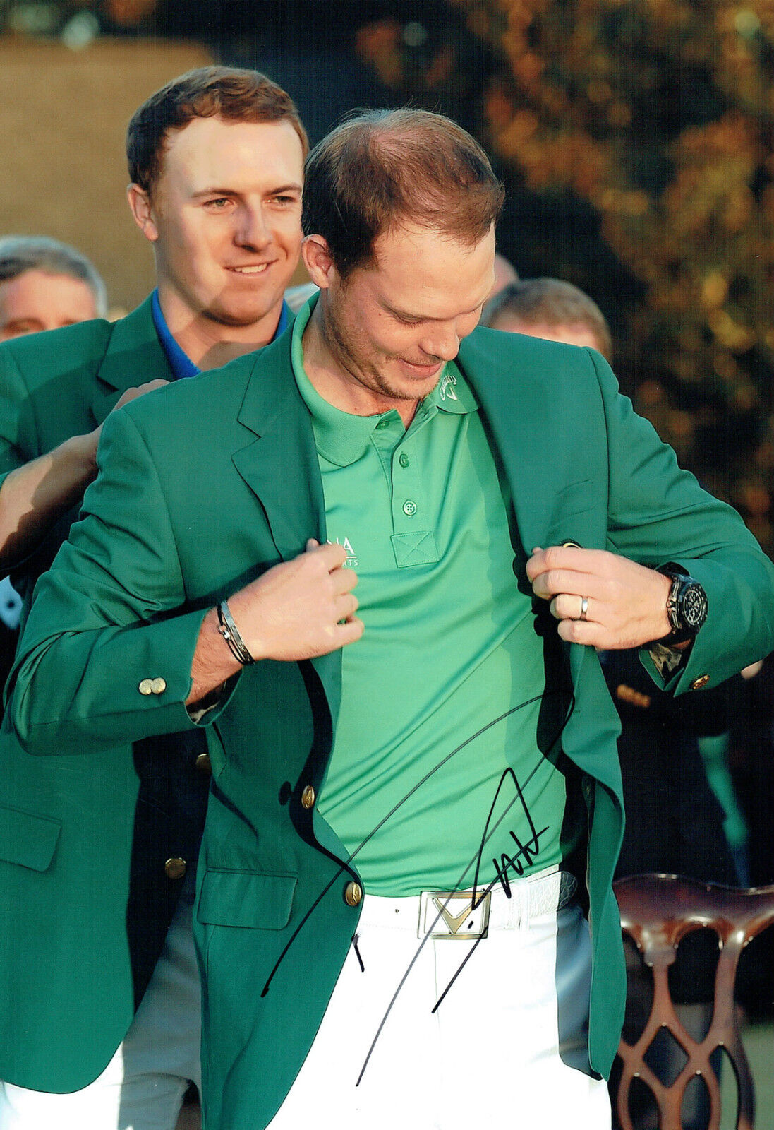 Danny WILLETT SIGNED Autograph 16x12 Golf Masters Jacket WINNER Photo Poster painting AFTAL COA