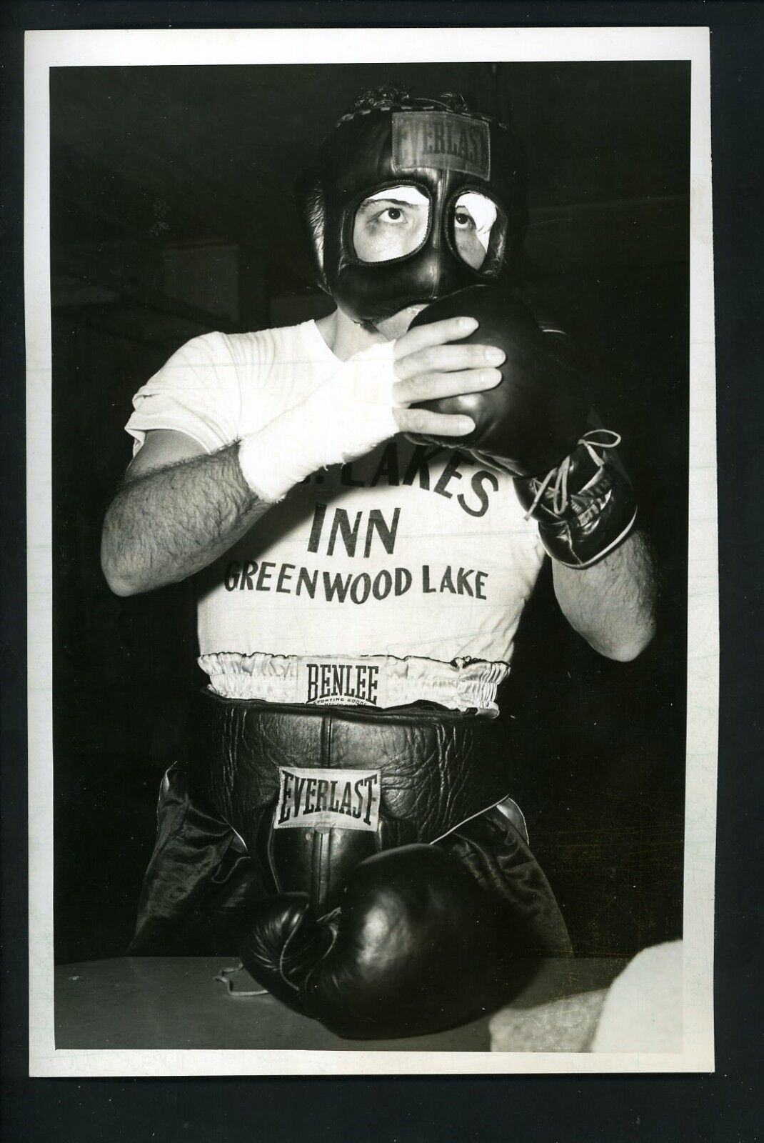 Boxer Paddy DeMarco in training Greenwood Lake 1959 Press Photo Poster painting Boxing