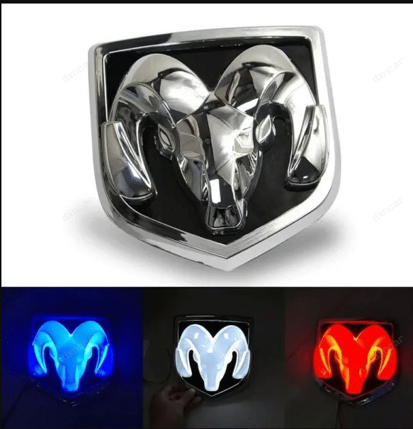 Dodge Front Center LED Light Auto Rear Emblem Badge Decal for Jcuv Caliber RAM Journey voiturehub dxncar