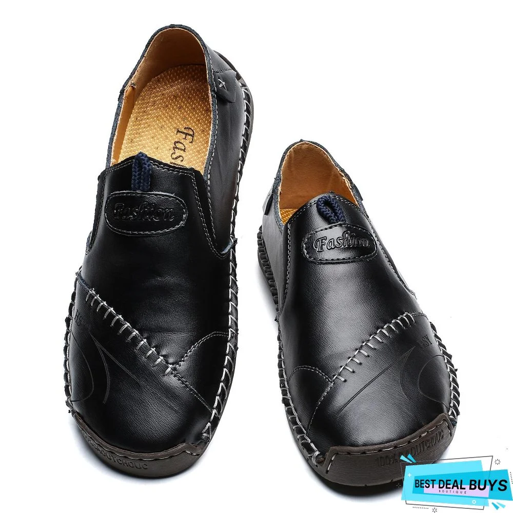Hot Sale Genuine Leather Men's shoes Moccasins Loafers Shoes Waterproof Soft Breathable Flats