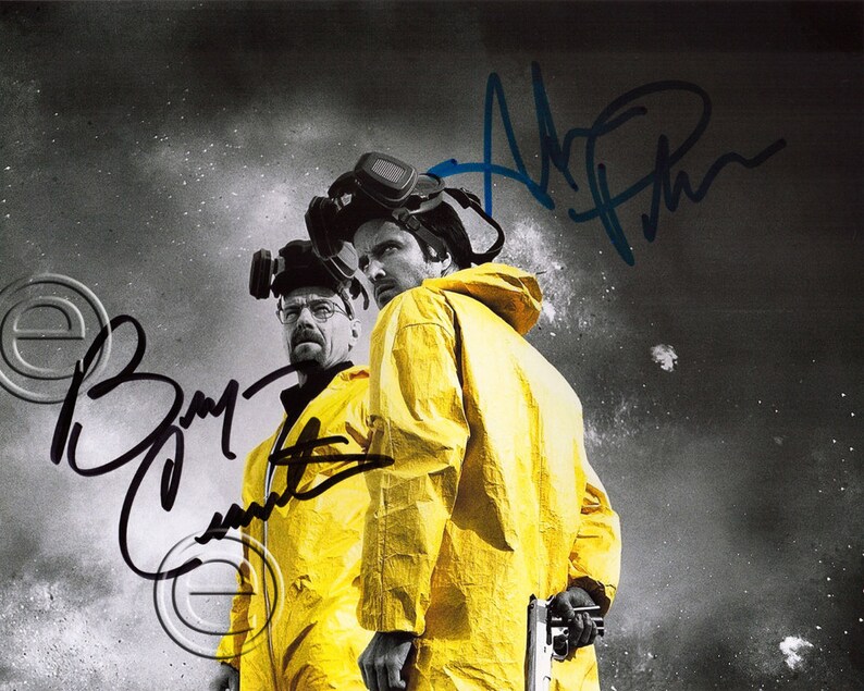 Bryan Cranston Aaron Paul Breaking Bad Autographed Signed Photo Poster painting 8 x 10 print Photo Poster painting picture poster wall art autograph