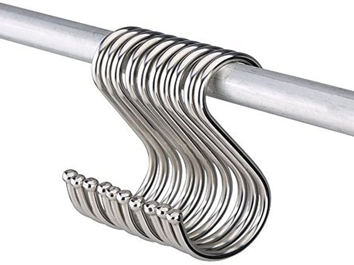

Metal De Acero Inoxidable S Ganchos 10 Piezas Resistente Cepillado Cocina, 501 Original
