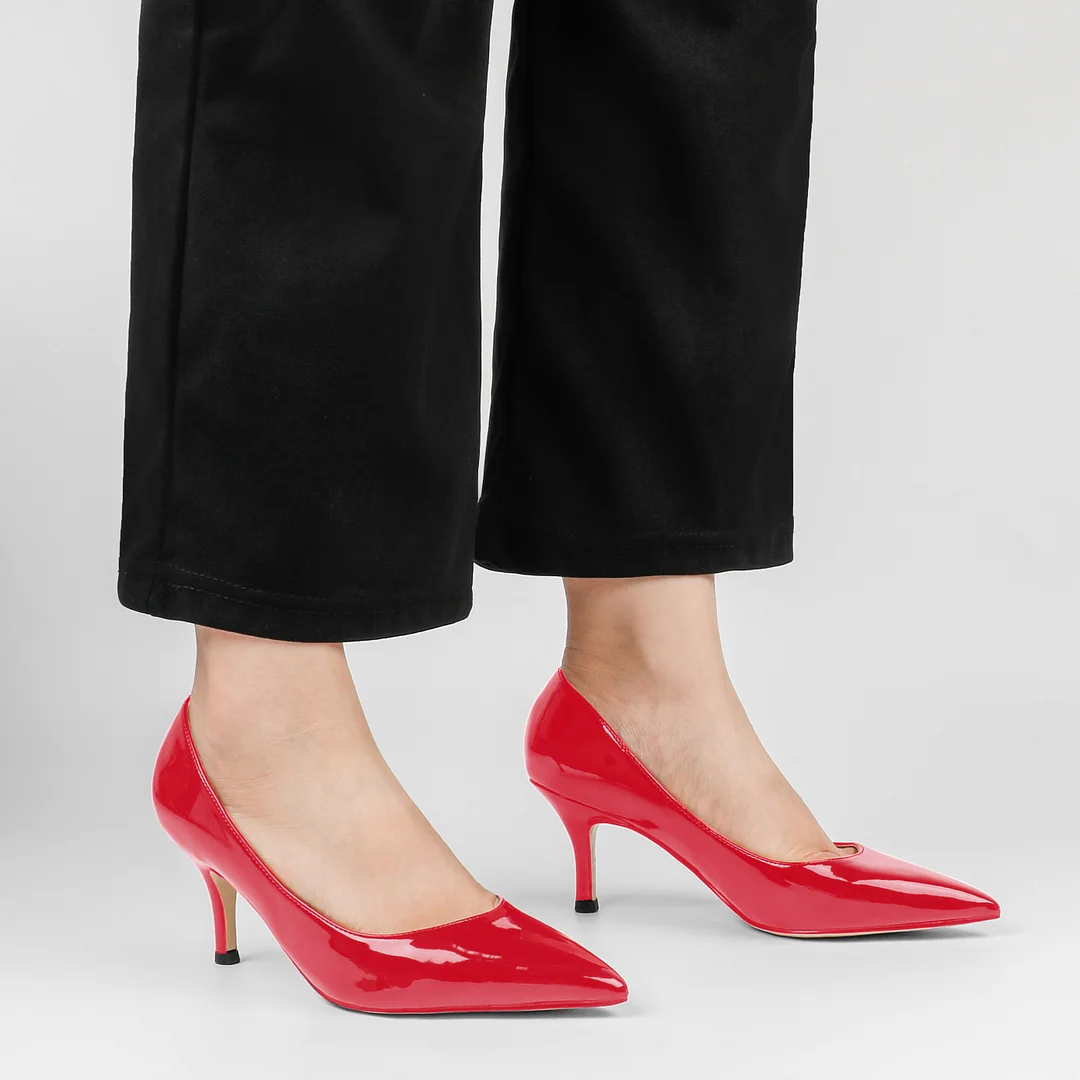 2.36" Kitten Heels Pumps Comfortable Women Daily Shoes-MERUMOTE