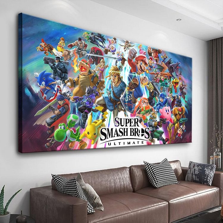 Super Smash Bros Gaming Canvas Wall Art