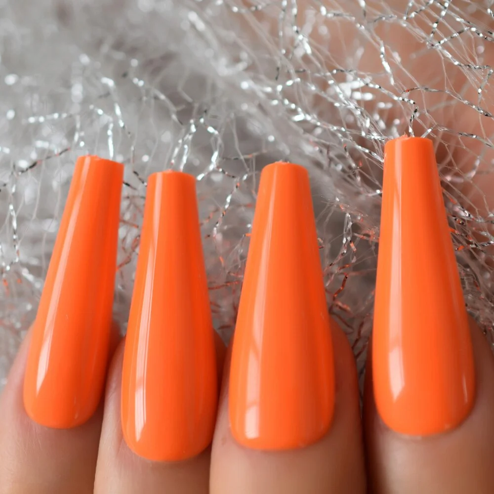 Super Long Acrylic Nails Coffin Pink Press-ons Rose Flowers Fake Nails Ballerina Gel False Nails Tips French Manicure-Nail Inspo