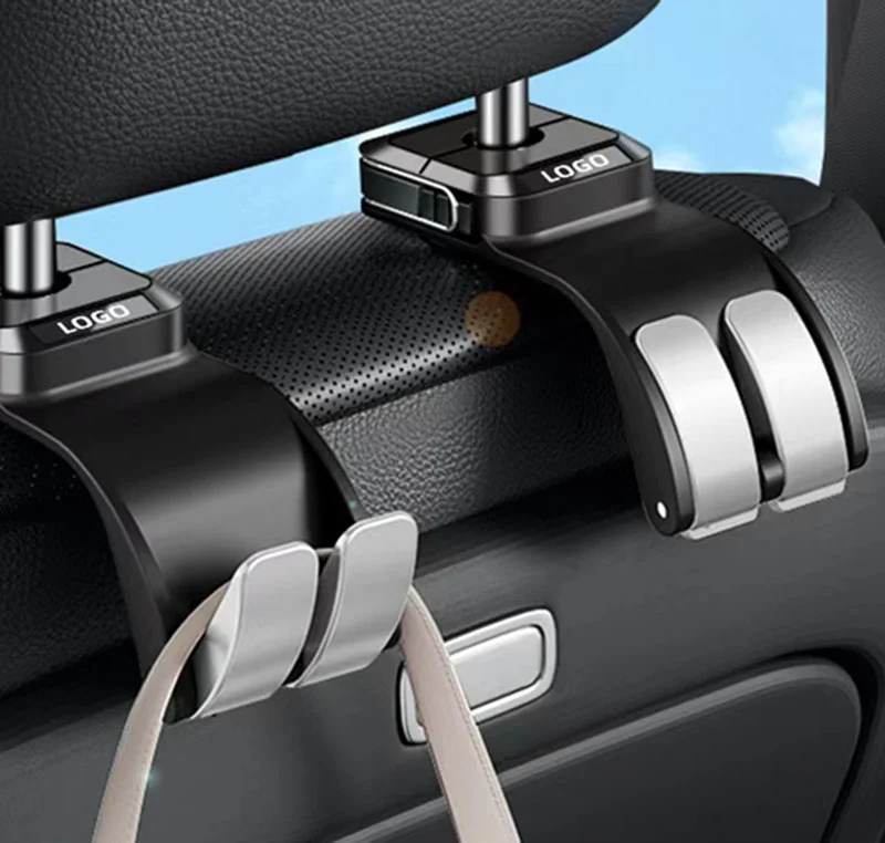 Car back seat storage hook for handbags and grocery bags
