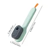 Soap Dispensing Dish Brush Press Type Washing Up Brush Soft Bristle Automatic Liquid Adding Brush for Shoes Clothes Household