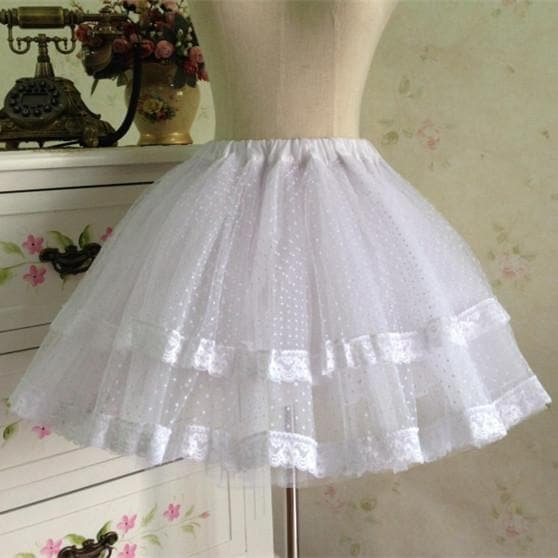 White/Black Bobby Lolita Fluffy Petticoat Skirt SP154049