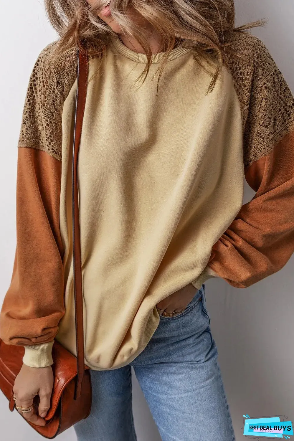 Color Block Long Sleeve Sweatshirt