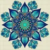 Blue Mandala Pattern-11CT Stamped Cross Stitch 40*40cm/15.75*15.75in tapestrymarket