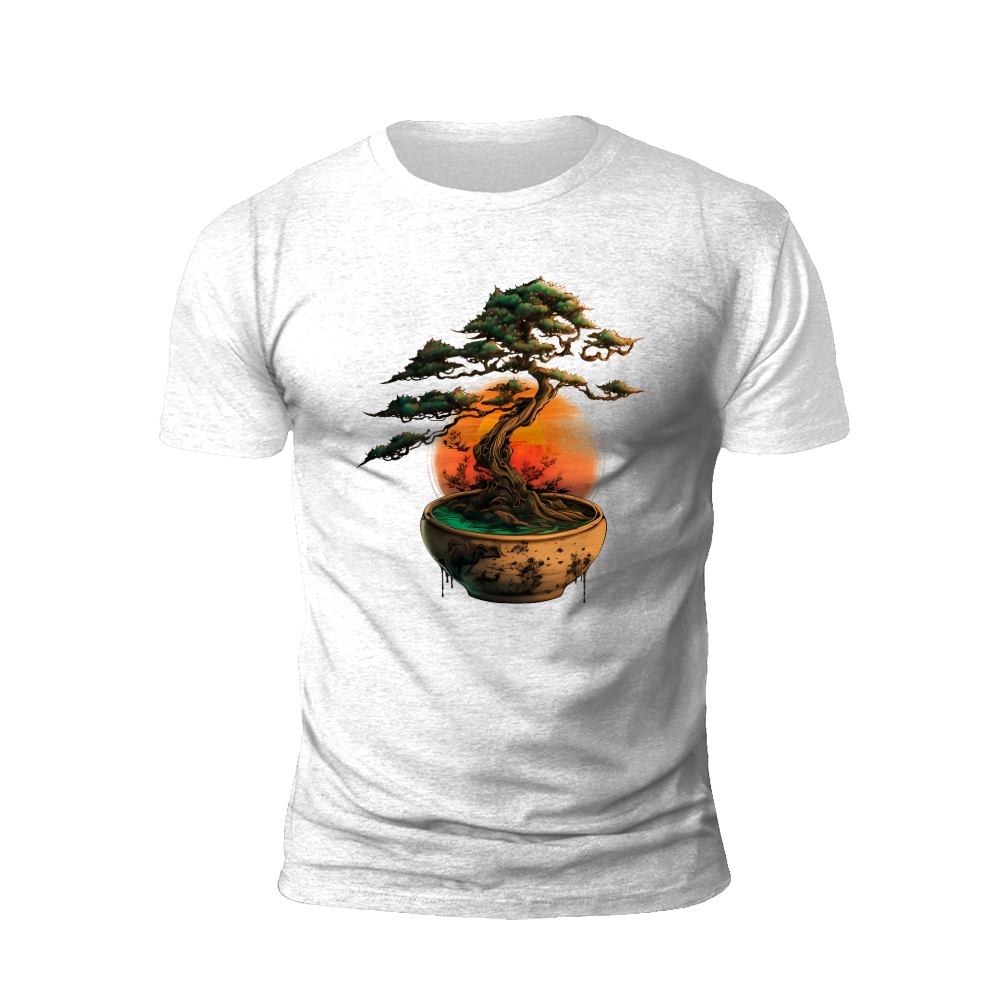Bonsai Sunrise: Art of Patience T-Shirt