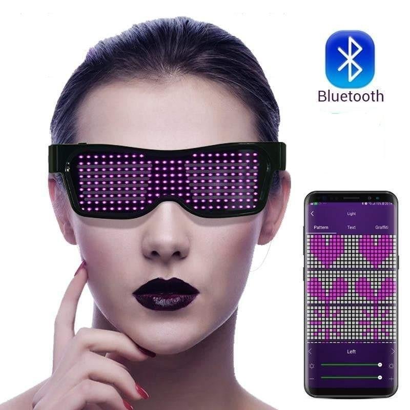 LED Party Glasses, LED Sunglases for Party With Bluetooth APP Controlled - vzzhome