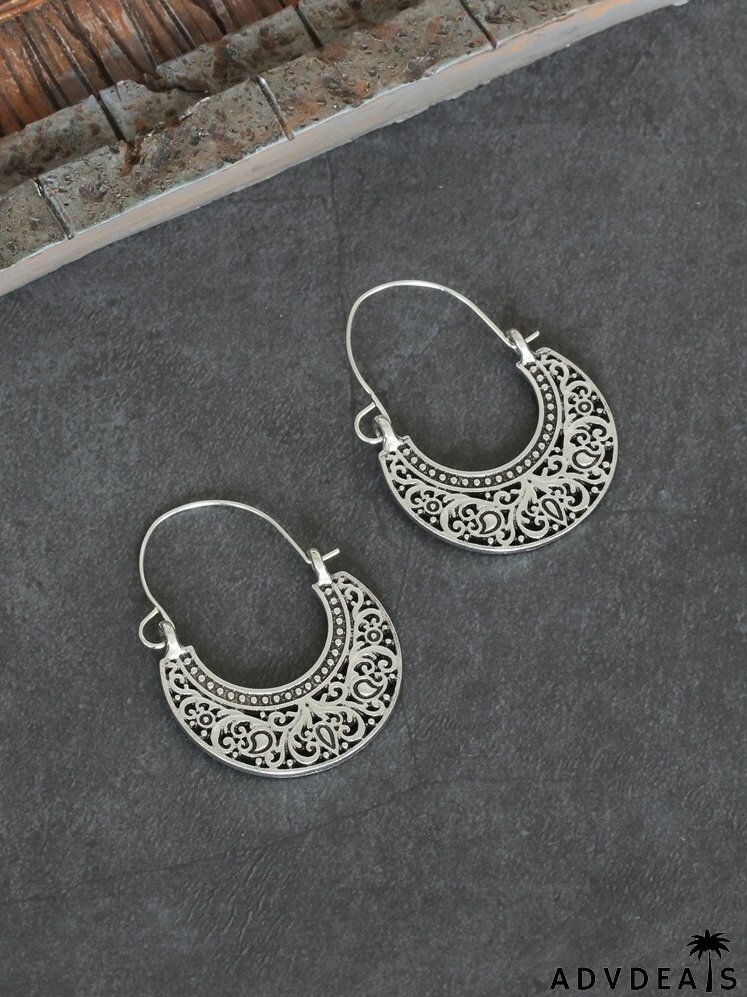 Hollow Out Hoop Earrings