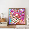 Diamond Painting -5D Full Round Drill Pink Haired Girl(40x40cm)