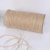 White Edge Khaki Linen Rope 0.6cm DIY Gift Wrapping Ribbon