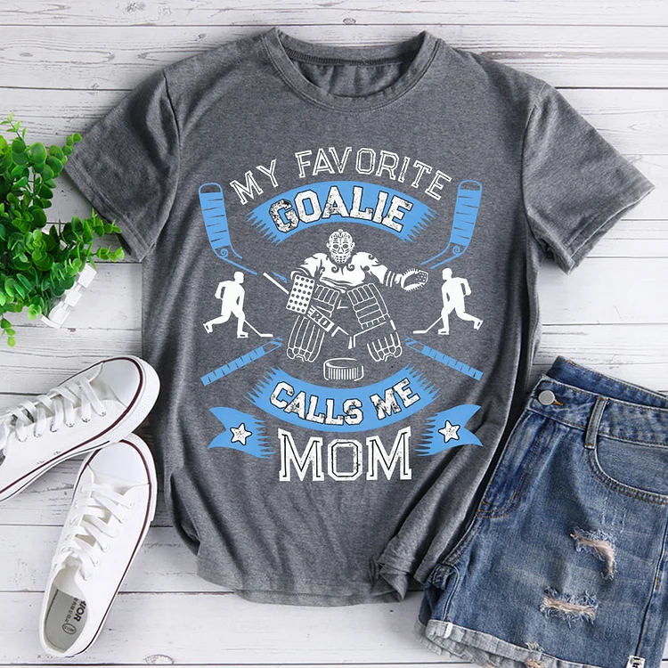 My favorite goalie calls me mom T-Shirt-07841-Annaletters