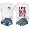 Live Love New England Football Tee