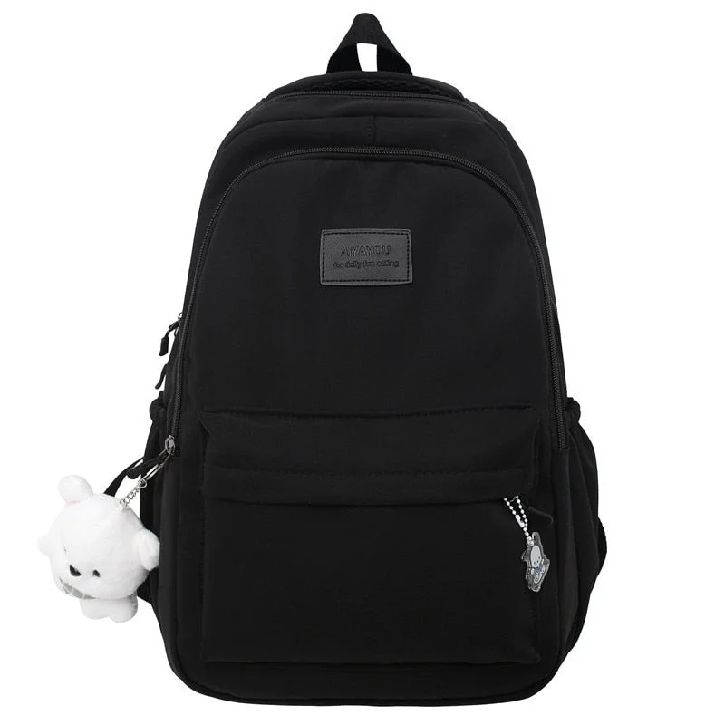 Xpoko Women's Bag 2023 Women's Backpack Solid Women's Multi Pocket Casual Bag Large Capacity Travel Bag Student High Quality Backpack