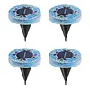 4Pcs LED Mosaic Solar Disk Light IP44 Waterproof Decorative Driveway Lamps Solar-Powered Ground Mosaic Disk Lamp for Outdoor Walkway Patio & Lawn