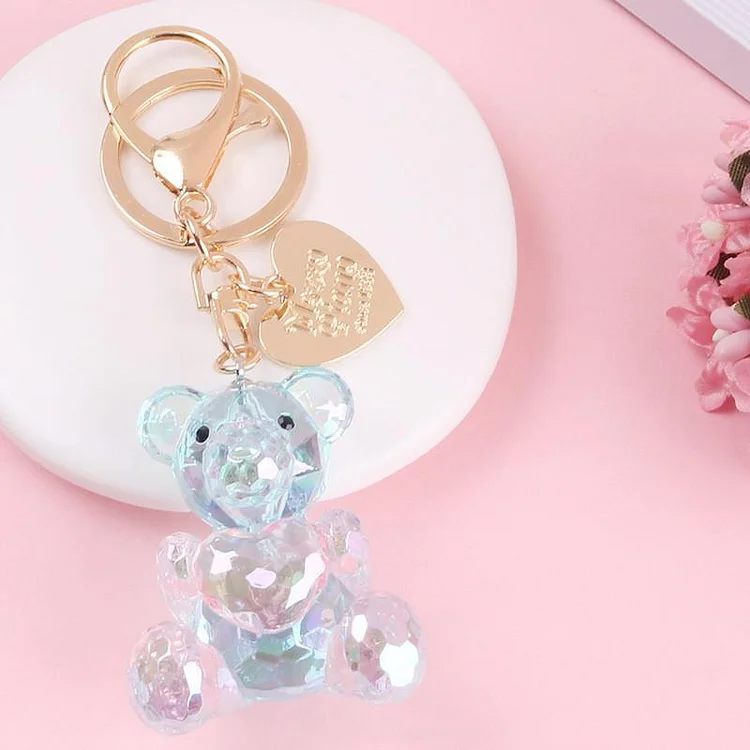 Dreamy Colorful Cute Bear Keychain