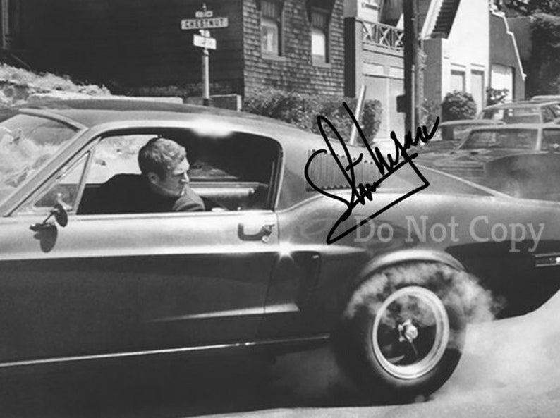 Steve Mcqueen Signed Photo Poster painting 8x10 rp Autographed Picture Bullitt