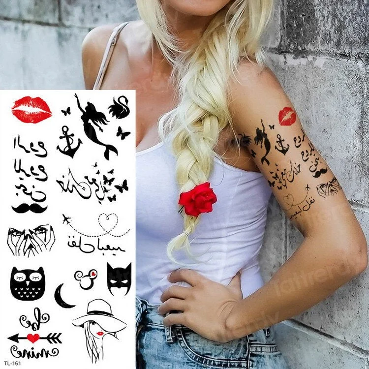 temporary tattoo sexy tattoo kiss love tattoo sticker woman tatoo fake waterproof temporary tattoos for girls bikini body art