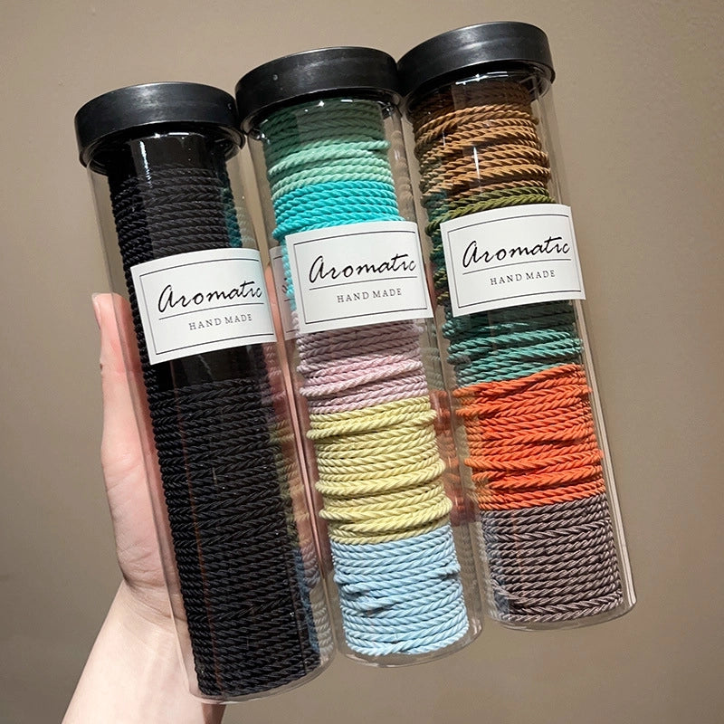 Canned Rubber Band Women’s Tie Head High Elastic Durable Hair Rope Tie Head New Rubber Band High Ponytail Hair Rope Hair Ring