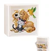 (US Only)DIY Diamond Painting Storage Box Wall Mount Diamond Art Organizer Box (Dog Cat)