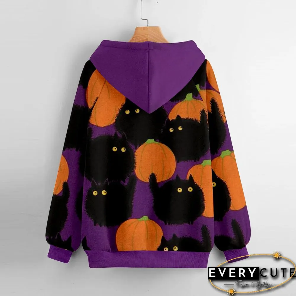 Long Sleeve Front Pocket Hooded Sweatshirt With Draw Sre