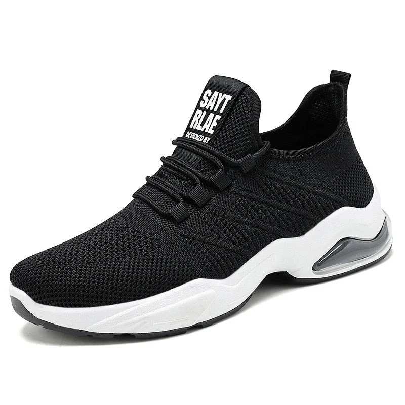 New Men Safety Casual Shoes Breathable Mesh Sneakers Comfortable Walking Footwear Male Running Sport Shoes Lace Up Walking Shoe