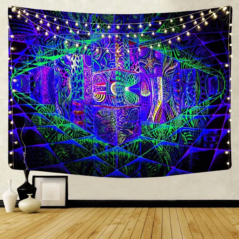Unique Mandela Wall hanging Tapestry psychedelic pattern yoga throw beach throw carpet Hippie Home Decor Wall Tapestry Blanket