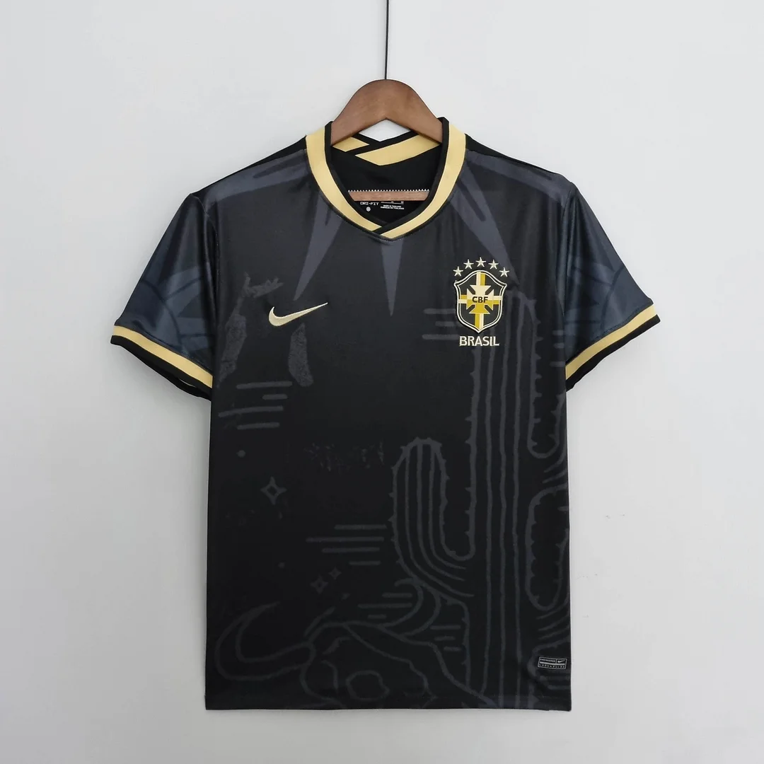 Brazil Classic blue & Black Player version Jersey 2022 Football