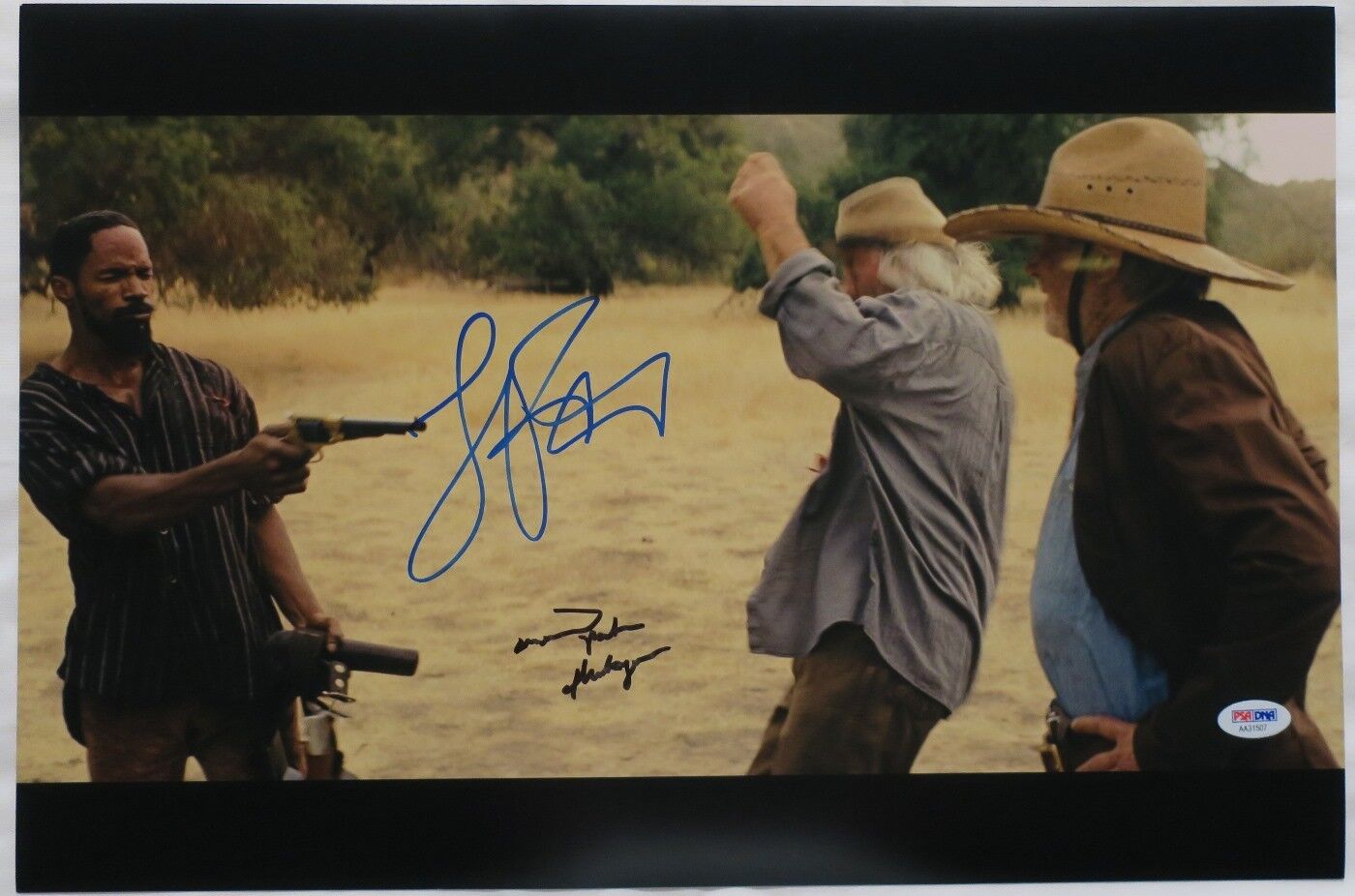 Jamie Foxx/Michael Parks Signed Django Unchained Auto 12x18 Photo Poster painting PSADNA#AA31507