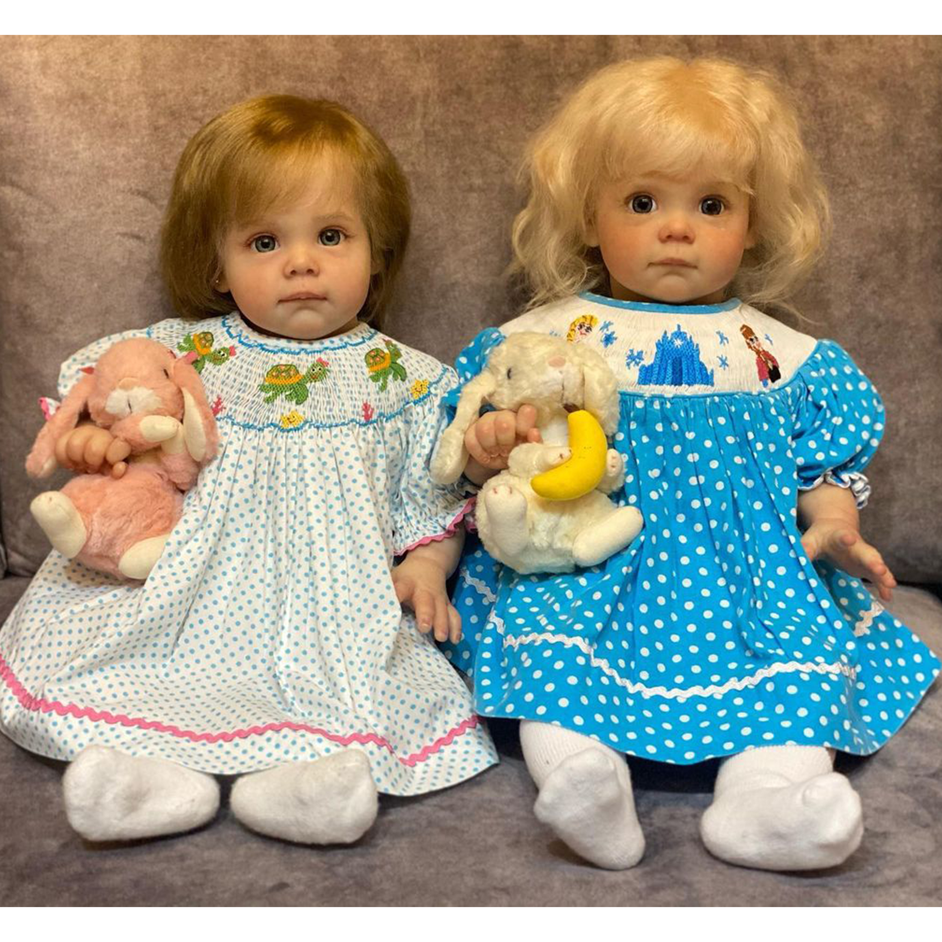 [reborn Twins Sister] 12 Inches Realistic Reborn Baby Girl Twin Sisters 