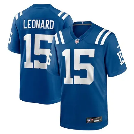 Men's Indianapolis Colts #15 Riley Leonard  Royal Team Game Jersey