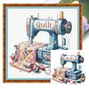 Sewing Machine-18CT Stamped Cross Stitch 25*25cm/9.84*9.84in tapestrymarket