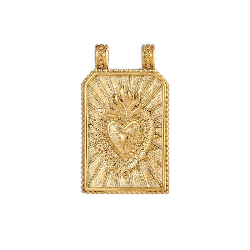 1 Piece 20*32mm Titanium Steel Zircon Starfish Ocean Shell Pendant Jewelry Accessories