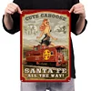 Pinup Railroad Train - Vintage Metal Signs(8*12Inch) - Vehicle
