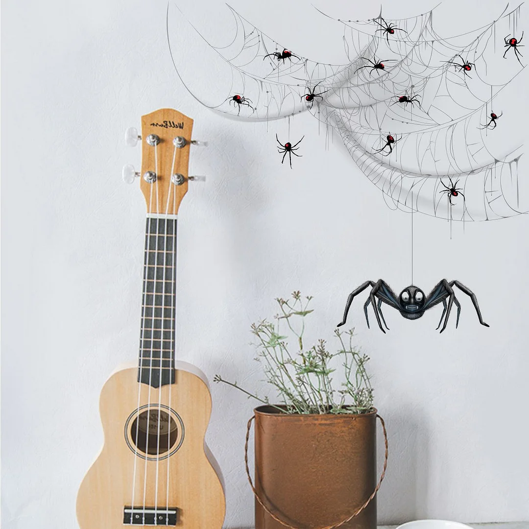 Spider Web Wall Sticker 30×45cm
