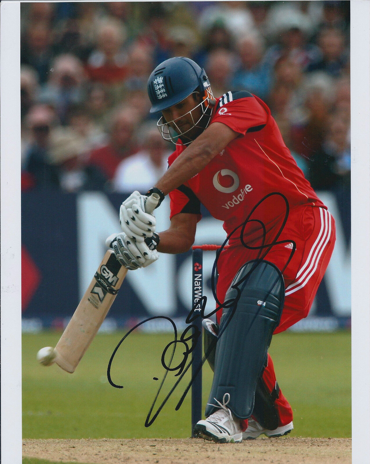 Ravi BOPARA Signed Autograph 9x8 Photo Poster painting AFTAL COA England Batsman Cricket ASHES