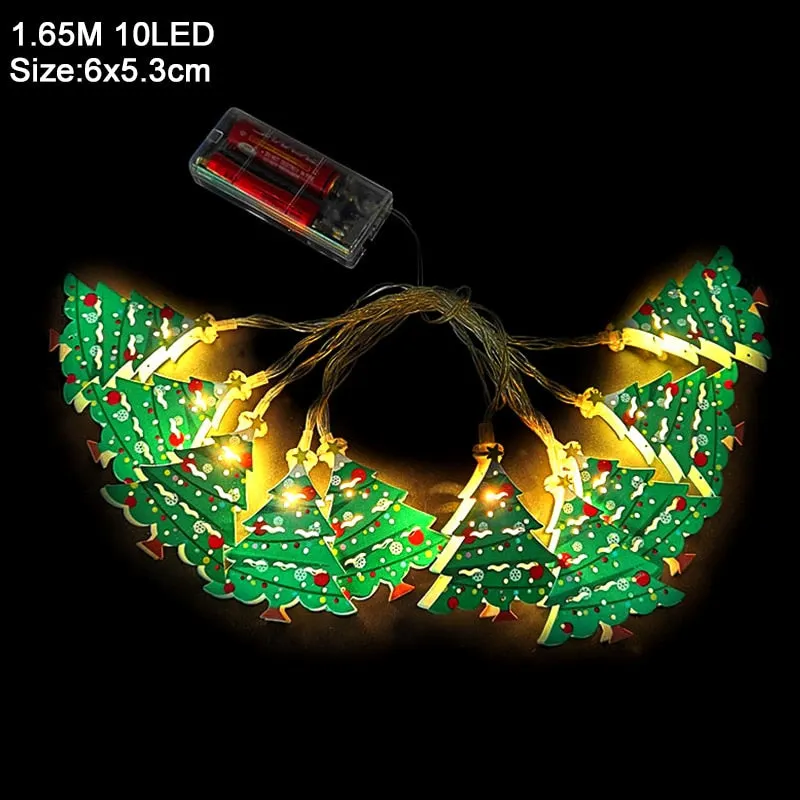 Santa Claus LED Light Merry Christmas Decorations For Home Christmas Tree Hanging Ornaments Garland Xmas Navidad New Year Gifts