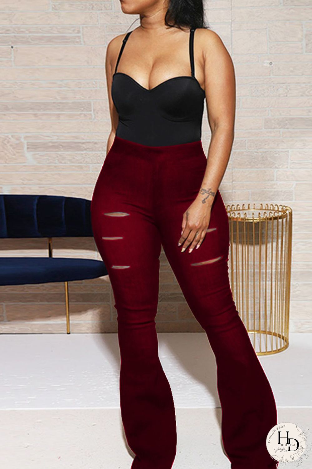 Black Casual Solid Hollowed Out Patchwork Turtleneck Plus Size