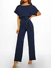Loose Batwing Sleeves+Wide Leg Jumpsuits