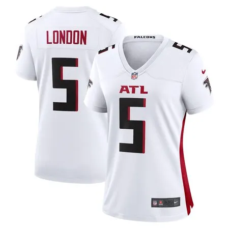 Women's Atlanta Falcons #5 Drake London White Alternate Game Jersey
