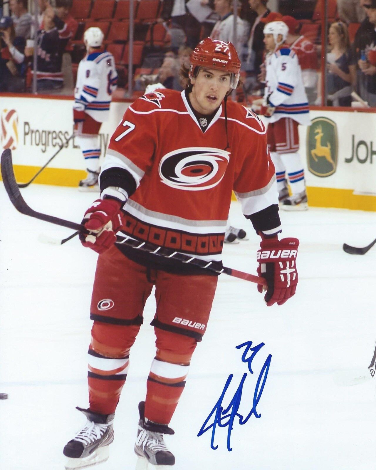 Justin Faulk Signed 8x10 Photo Poster painting Carolina Hurricanes Autographed COA E