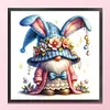 Rabbit Gnome-11CT Stamped Cross Stitch 45*45cm/17.72*17.72in tapestrymarket