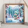 Diamond Painting-DIY Full Round Drill Snowy Bear In Forest