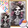 Skeleton Girl - Round AB Drills Diamond Painting(65*45cm)