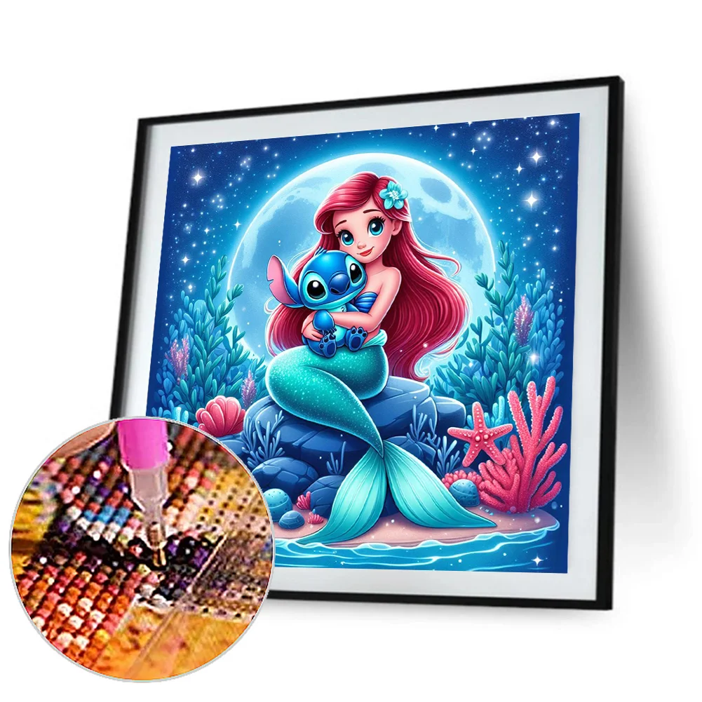 Diamond Painting - Full Round Drill - Princess Ariel Stitch(Canvas|40*40cm)