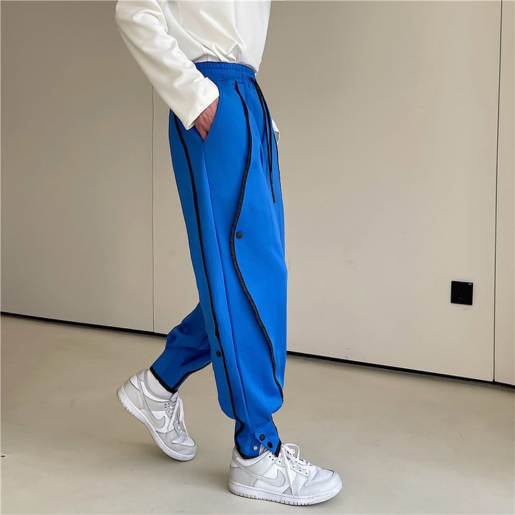 Dawfashion-Personality Contrast Color Bag Design Trend Loose Casual High-density Fabric Casual Pants-Yamamoto Diablo Clothing